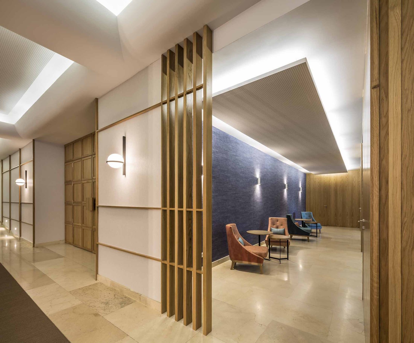 Diseño interiorismo Madrid sala de espera.